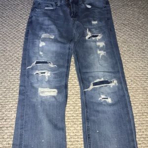 Express slim leg jeans.